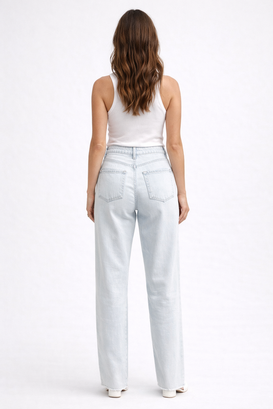 BELLA DAHL INSEAM GUSSET ANKLE FRAYED JEANS