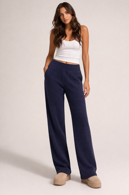 PURE CASHMERE PANTS WIDE LEG