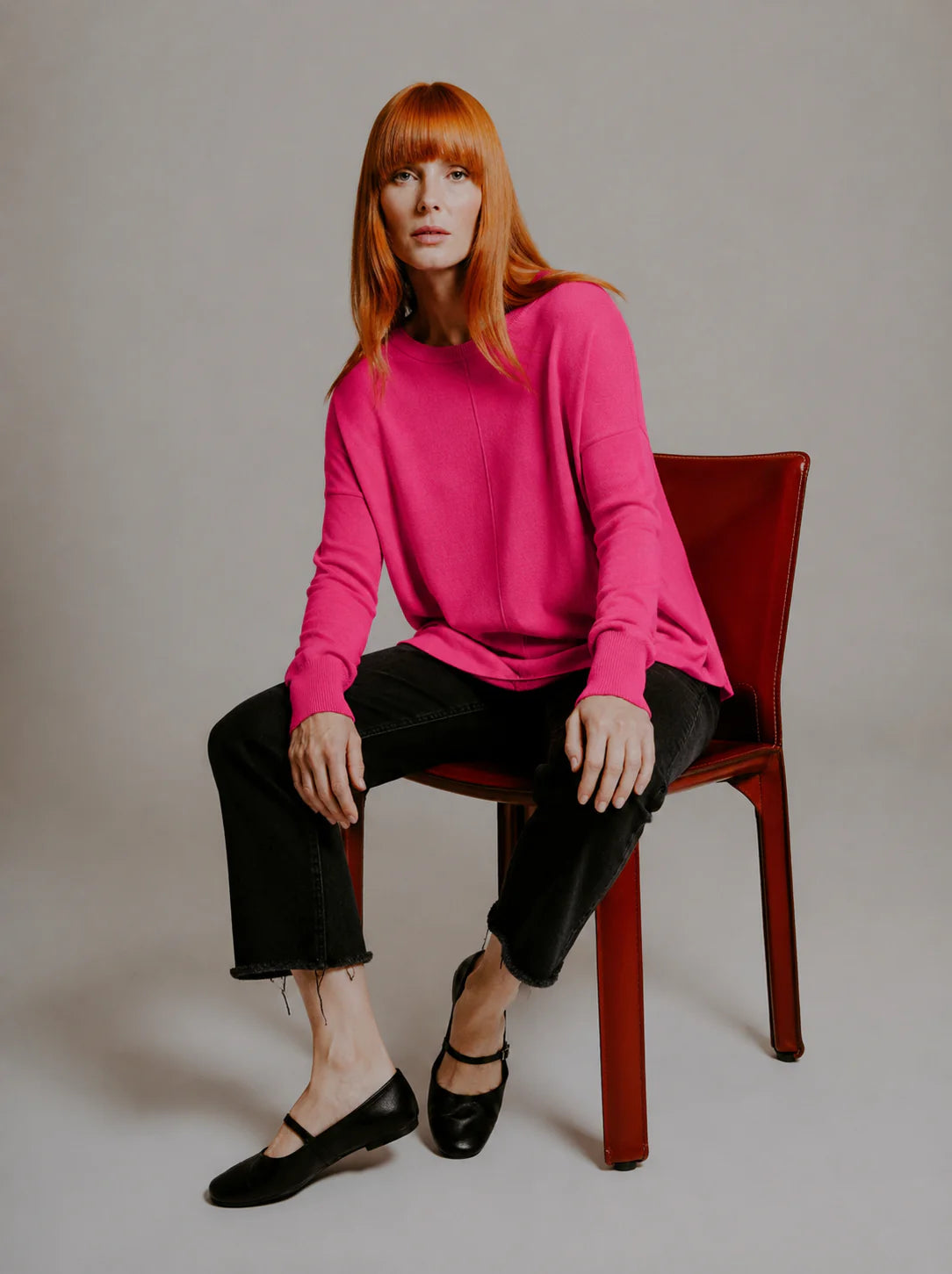 Essential Curved Hem Crew Pullover, view 44