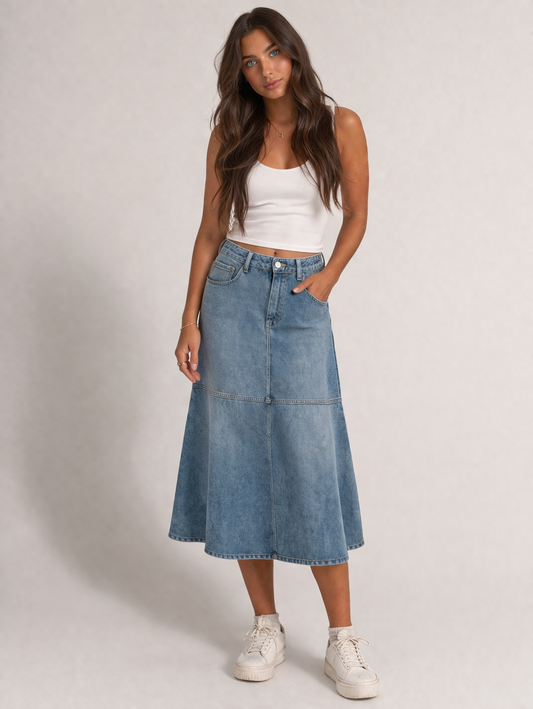 RICH & ROYAL JEANS FLURRY SKIRT