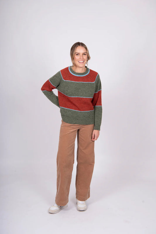 Mohair Block Stripe Pullover
