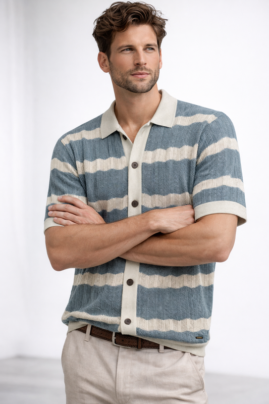 DSTREZZED TADEO SHORTSLEEVE STRIPE SHIRT