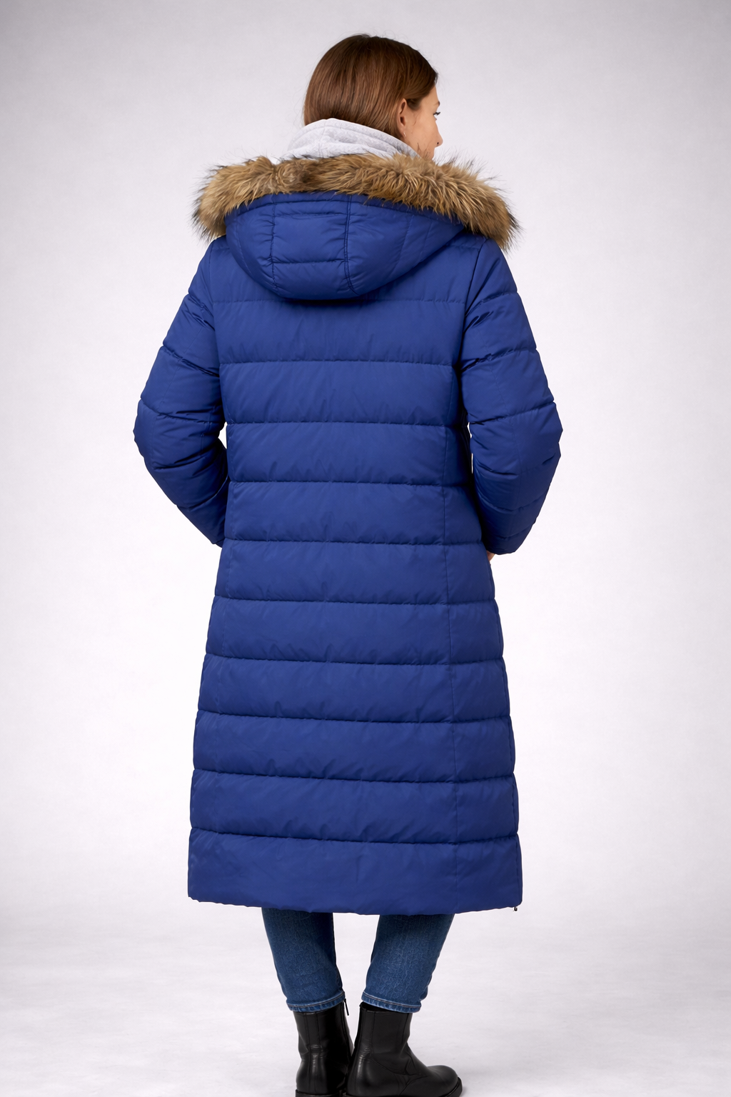 SABENA Lightweight Down Jacket with Hood – Long Puffer Coat