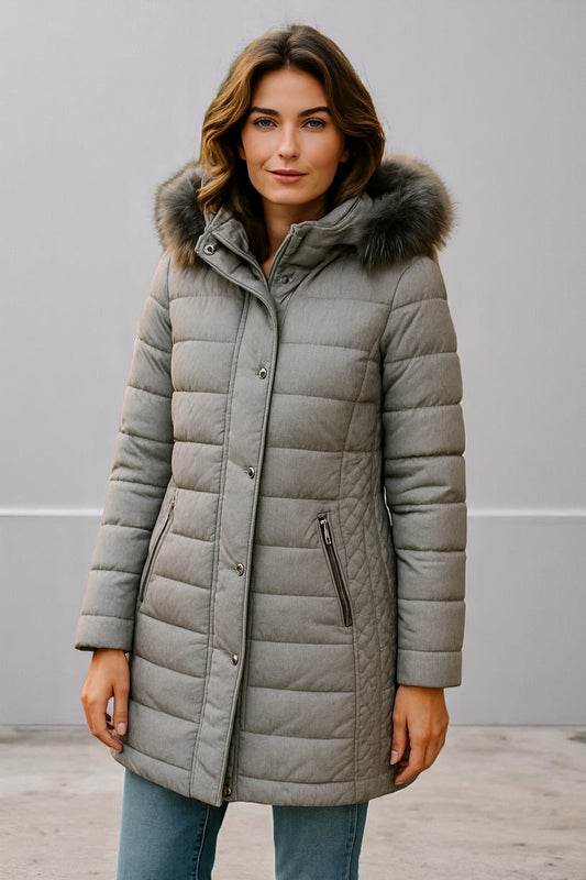 SABENA DETAILED STITCHED TEXTURED DOWN JACKET