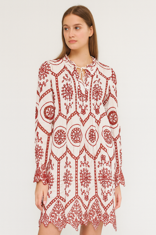 Miss Goodlife midikleid mit lochstickerei Dress