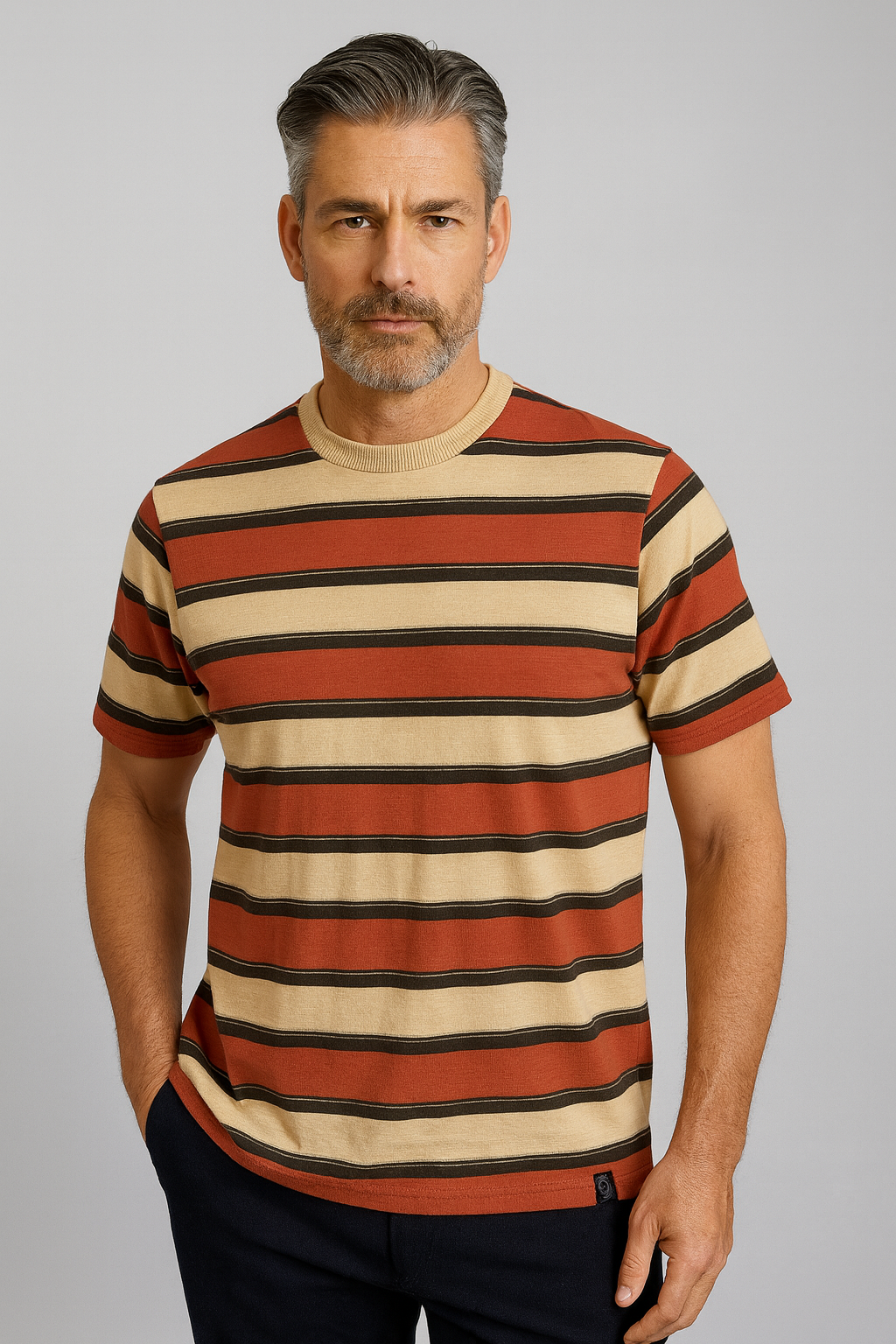 DSTREZZED MASON / MC QUEEN STRIPE TEE