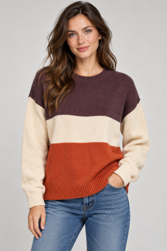 Bella - Multi Relaxed Sweater Crew