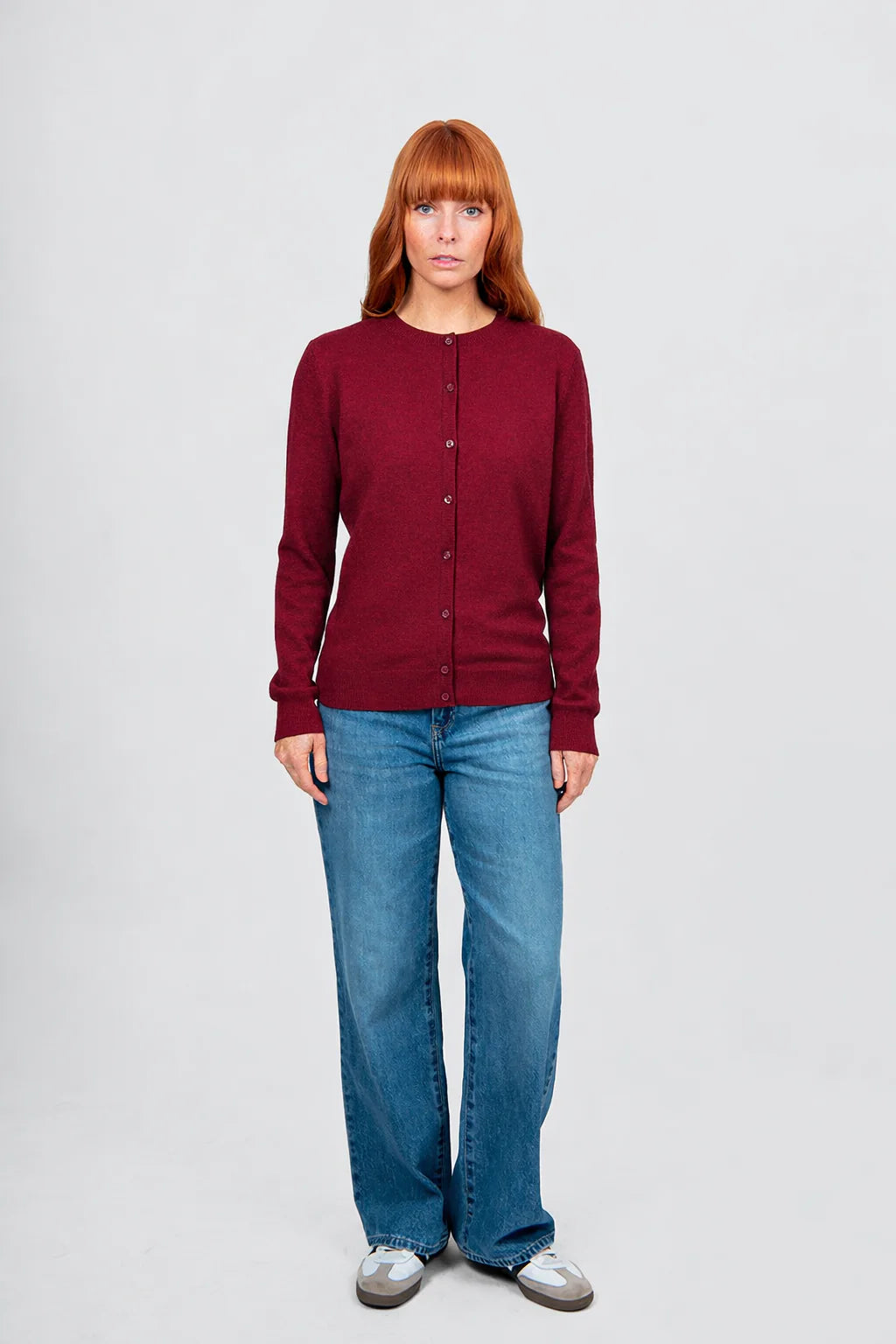 KATE BUTTON TO NECK CARDIGAN