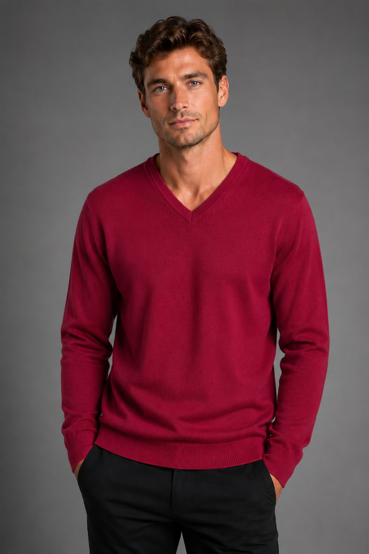 CASHMERE MERINO V-NECK PULLOVER