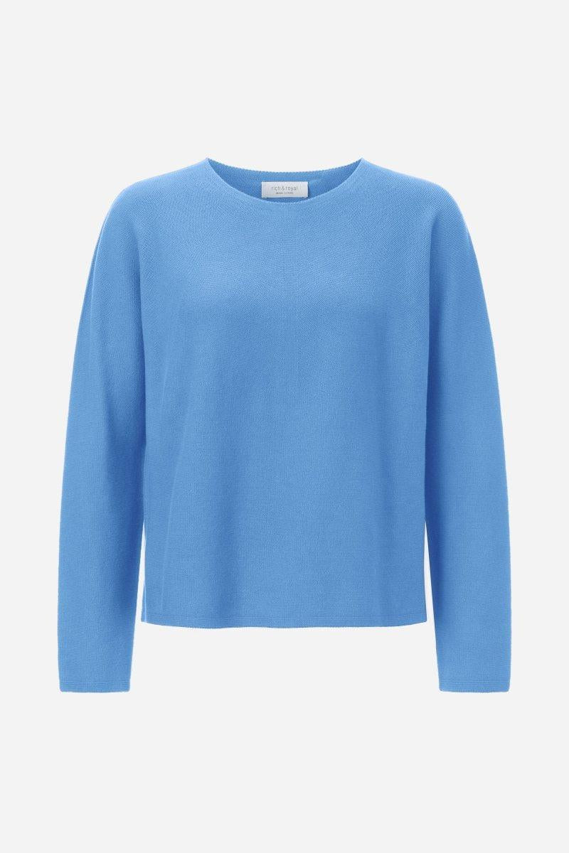 RICH & ROYAL FINE KNIT SWEATER WITH RAGLAN SLEEVES MADE IN ITALY