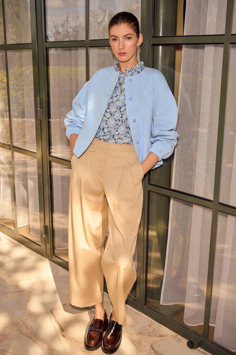 RICH & ROYAL HIGH-WAISTED PLEATED TROUSERS