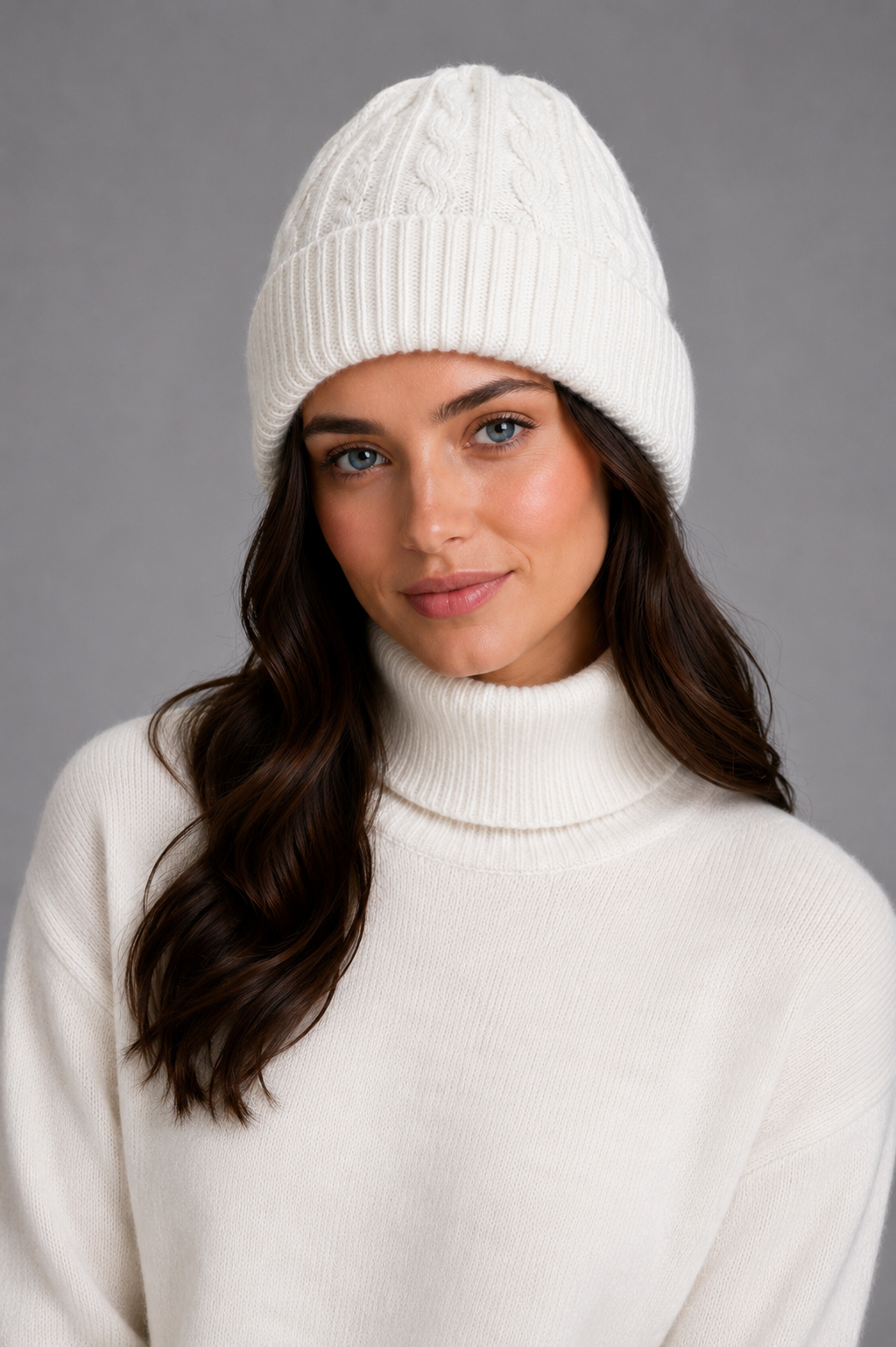 Unisex Pure Wool Beanie – Cabled