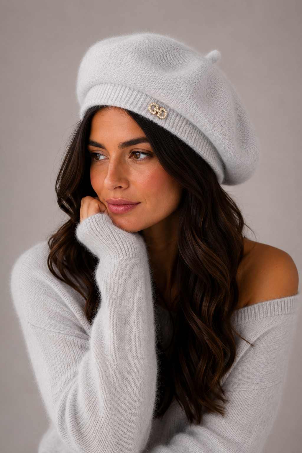 Elegant Pure Merino Wool Beret, view 7