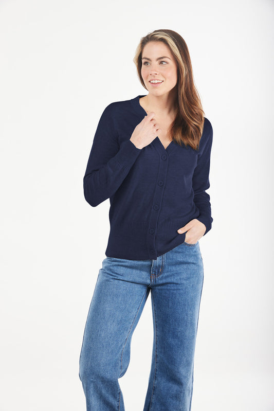 VEE NECK CARDIGAN WITH RIB DETAILS ONLY RUST 2XL LEFT
