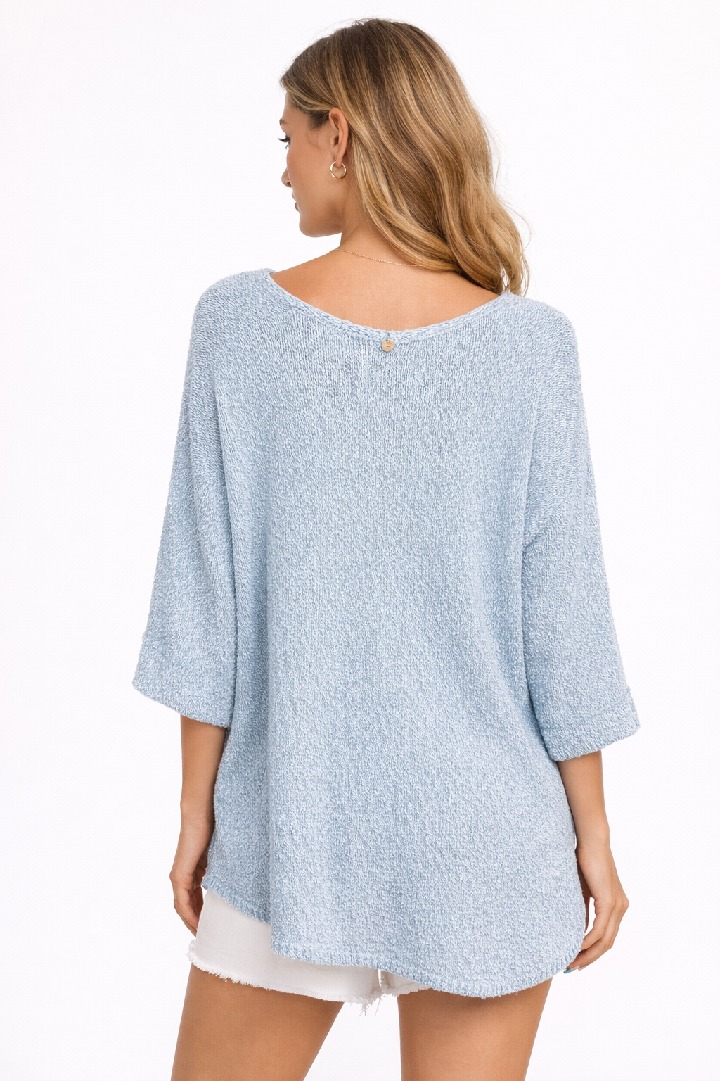 RICH & ROYAL LONG SLEEVE VEE NECK PULLOVER