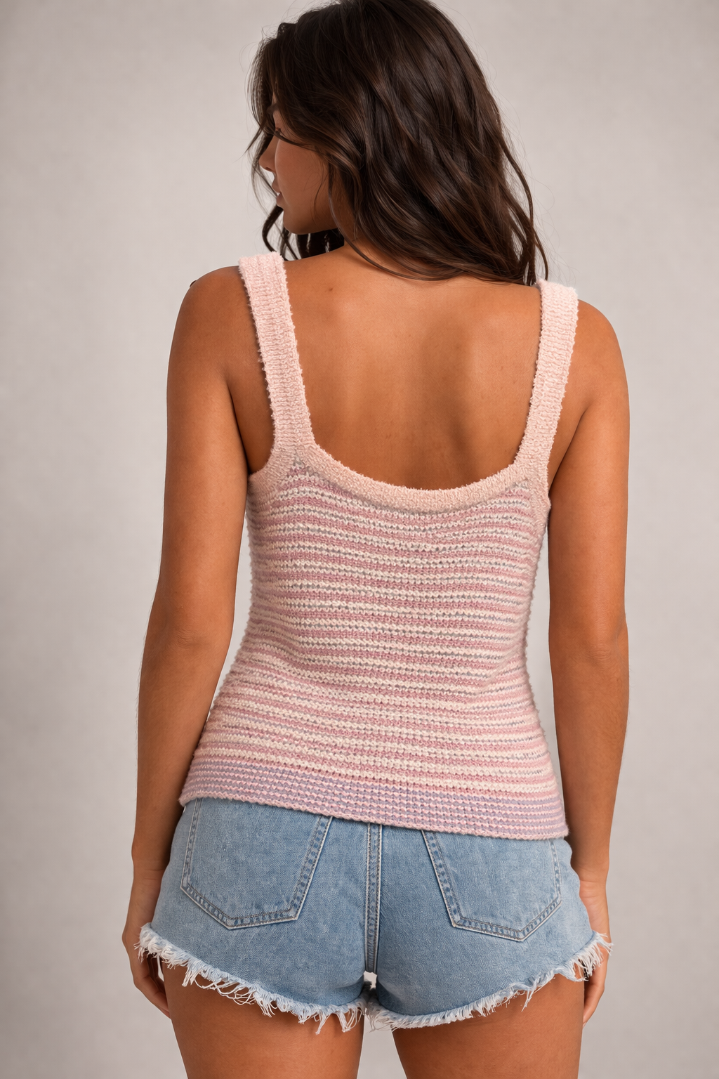 RICH & ROYAL STRIPED KNIT TOP