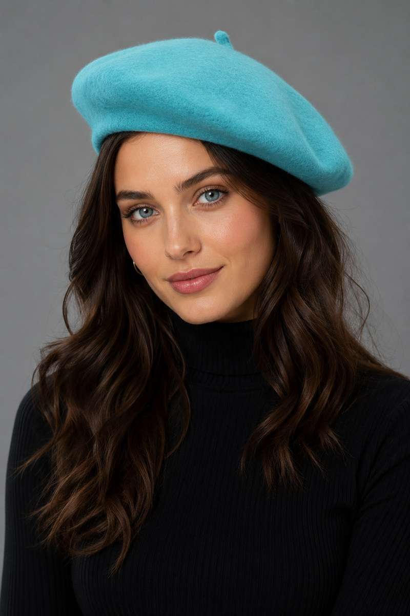 Berets in wool, merino and cashmere