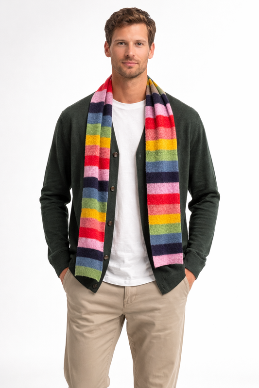 Stripes Merino/Mohair Scarf – Unisex