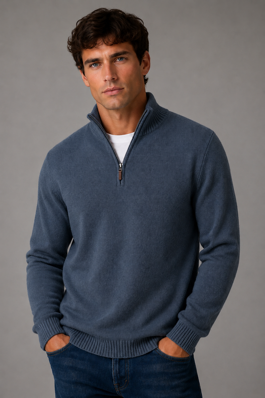 Cashmere Merino Slim Fitted 1/4 Zip