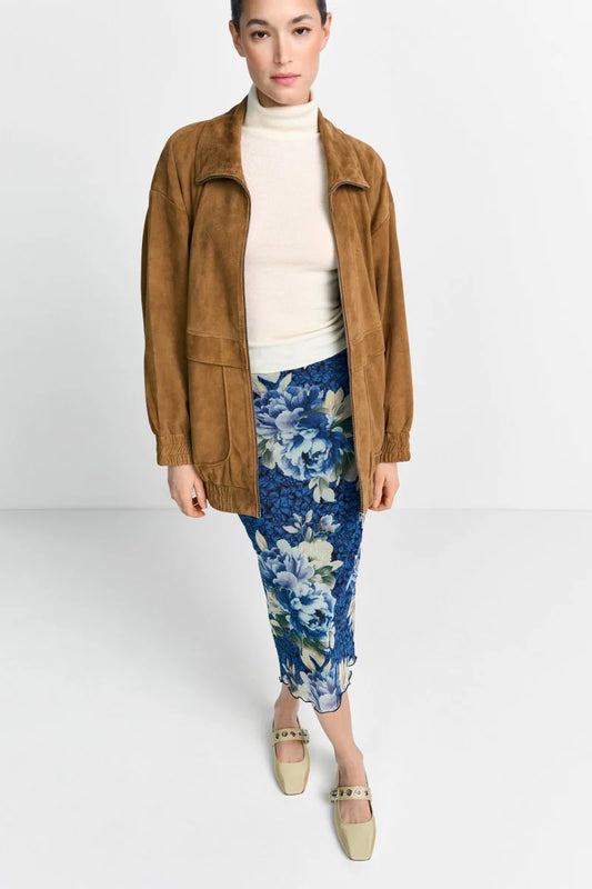RICH & ROYAL MIDI SKIRT FLOWER-PRINT