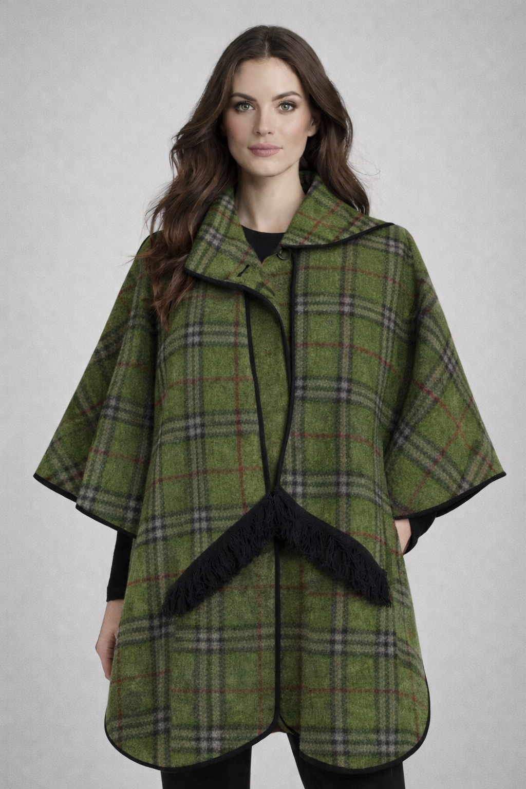 KESTA REVERSIBLE LONG LINE CAPE MADE IN UK