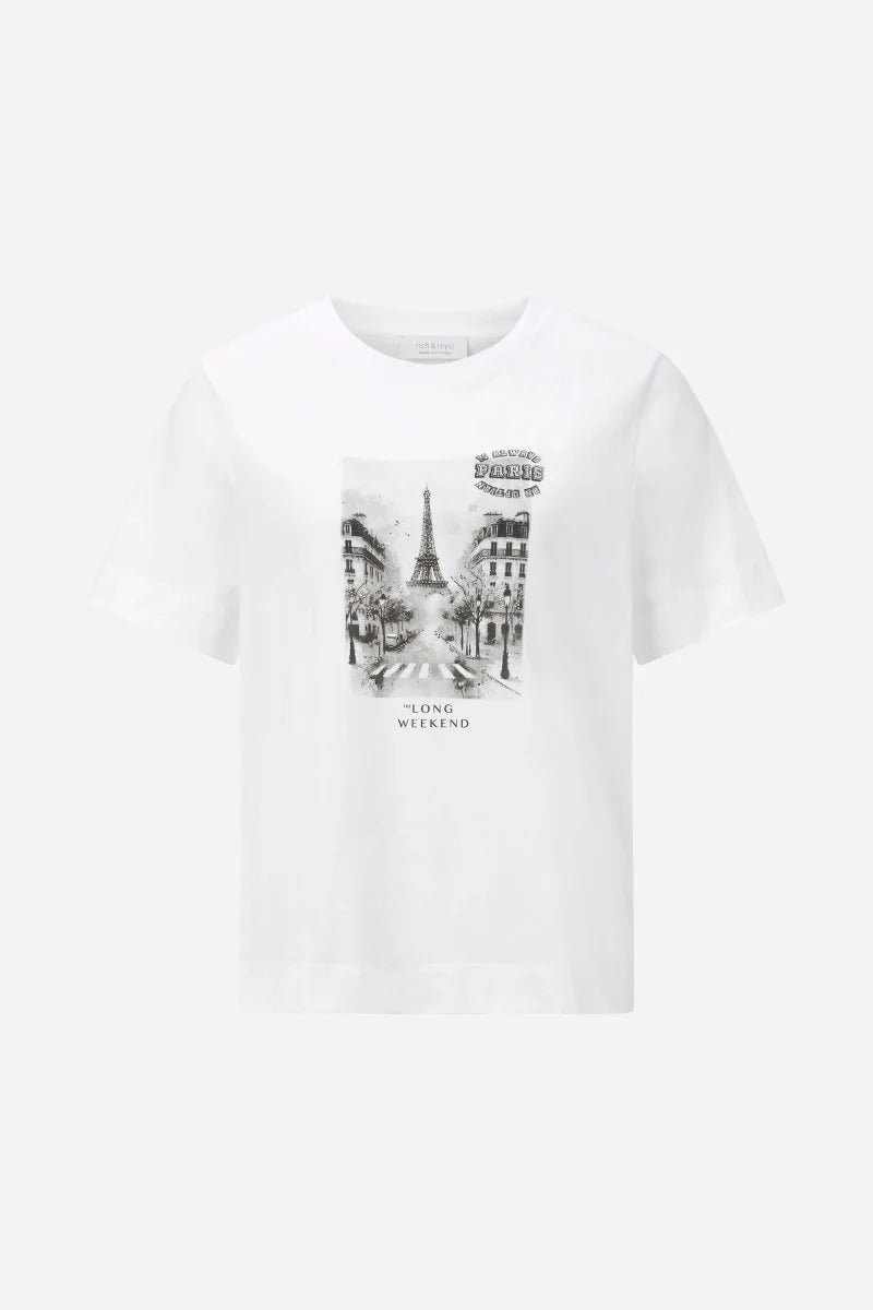 RICH & ROYAL PURE COTTON T-SHIRT WITH PRINT