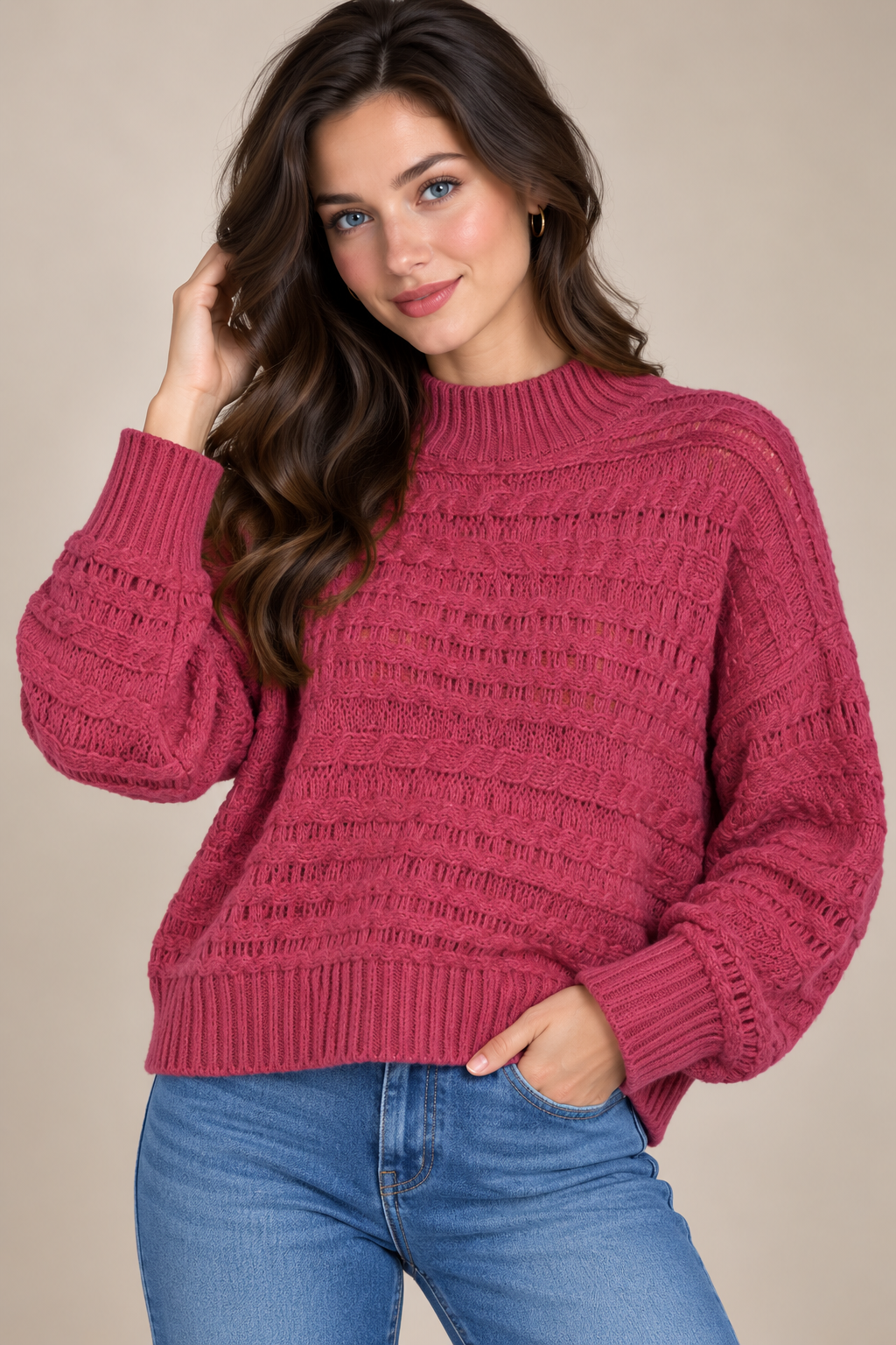 Bella Mock Neck Pullover