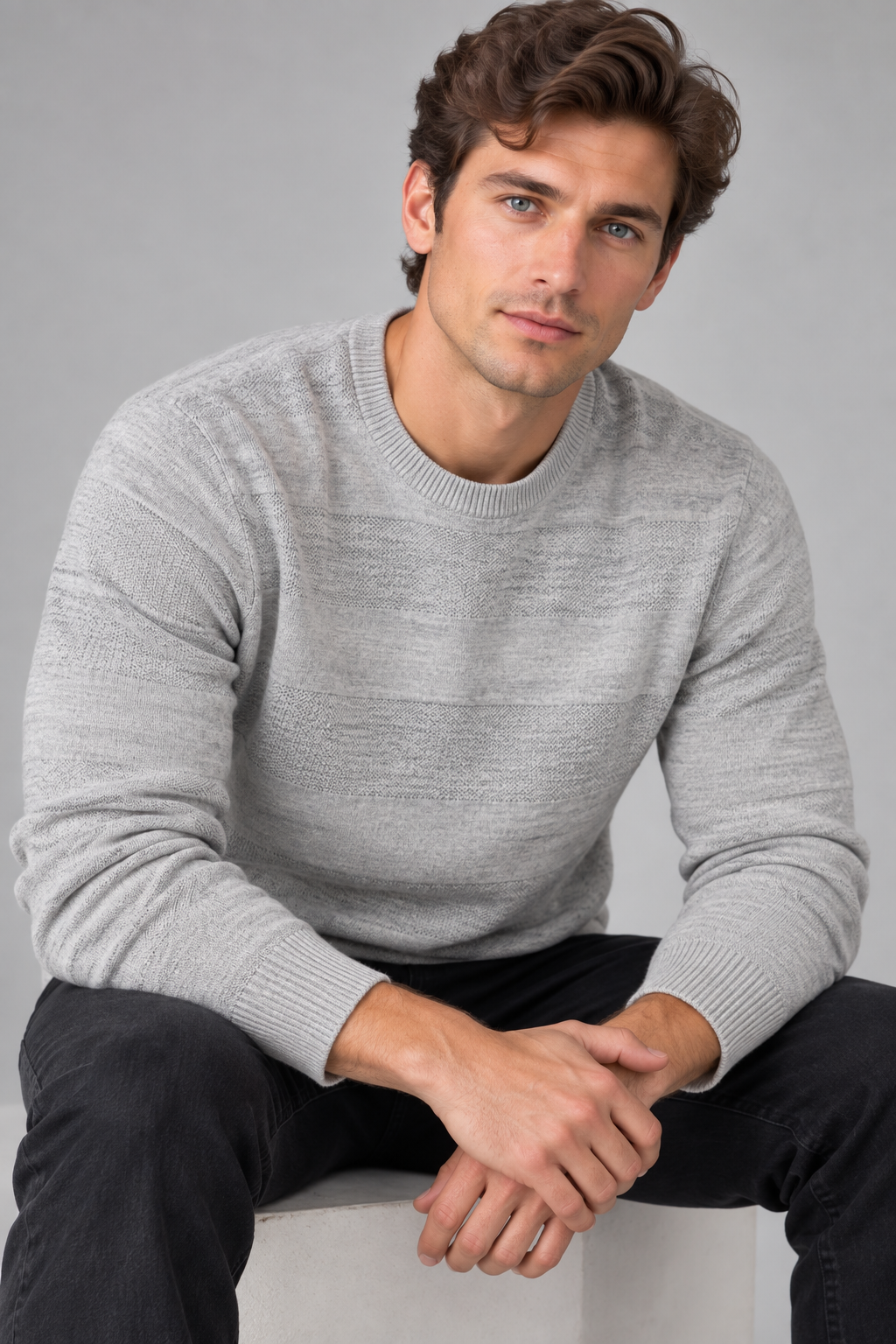 SELF STRIPE CONTRAST CREW