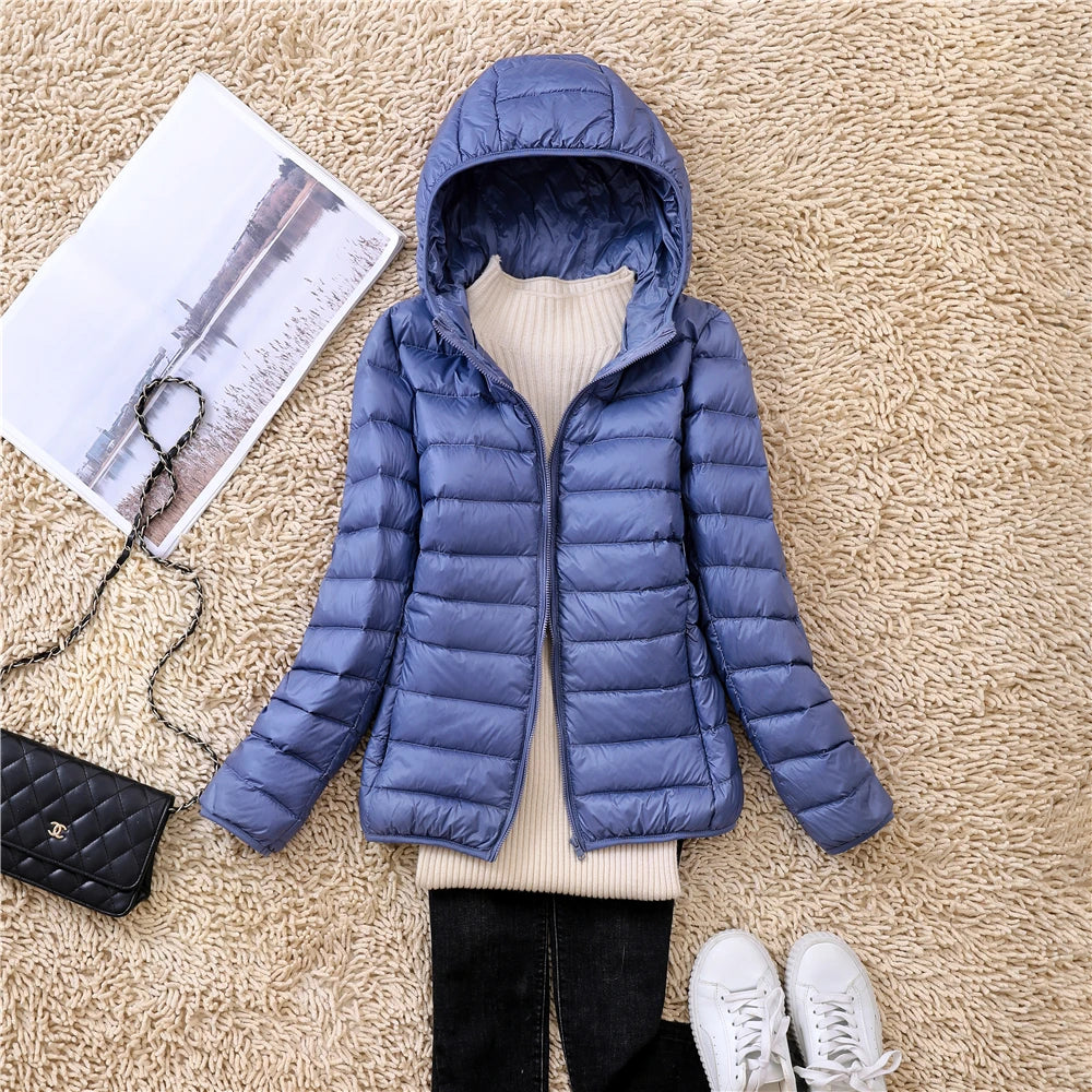 Women Puffer Jacket Lightweight Duck Down