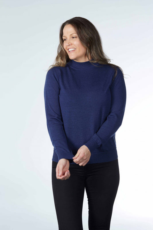 PURE MERINO WOOL MOCK TURTLE PULLOVER NOTTING HILL