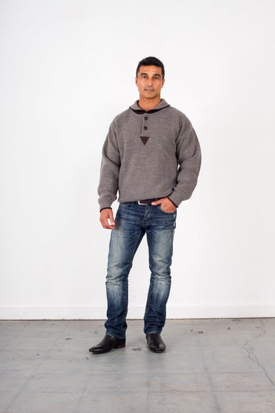 Men's jumper and pullover: 3 button