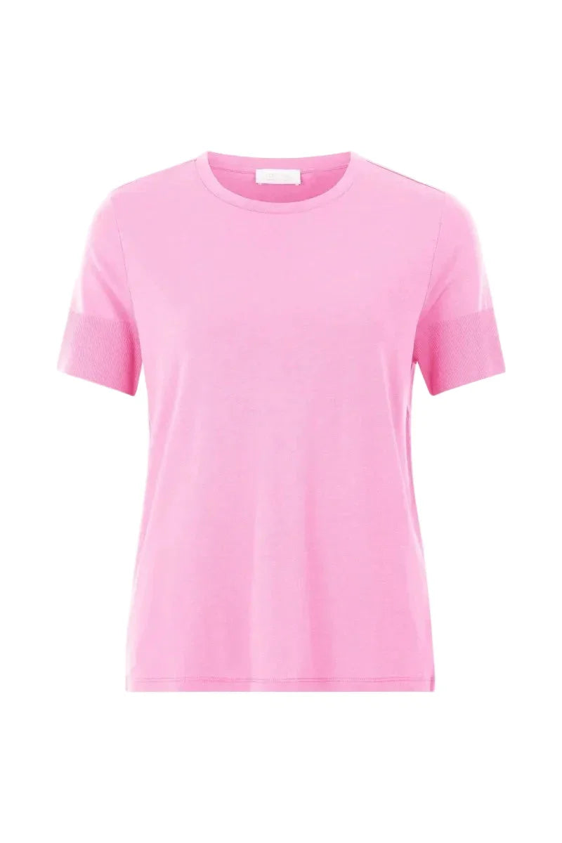RICH & ROYAL T-SHIRT WITH RIBBED CUFFS