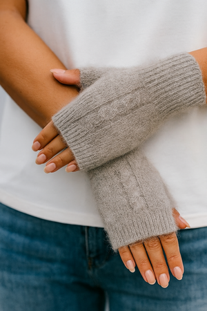 Fingerless 100% Cashmere Gloves