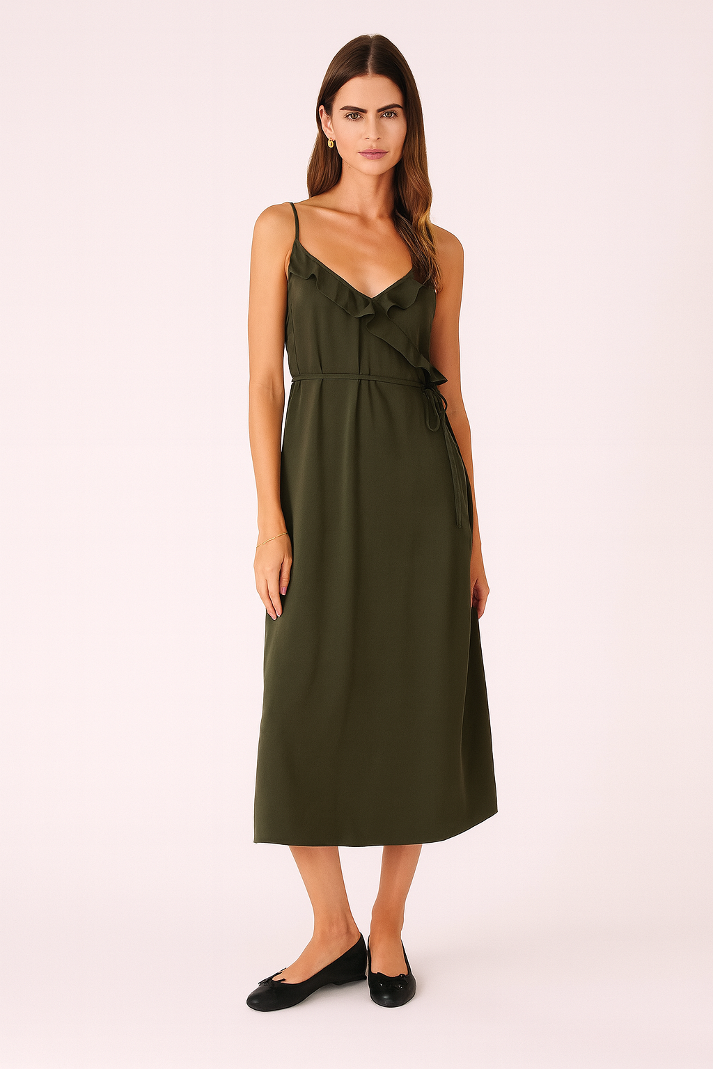 Bella Dahl Ruffle Cami Midi Dress