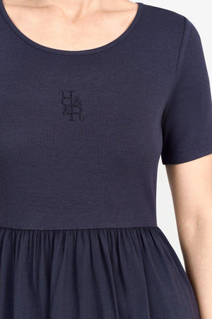 RICH & ROYAL MIDI DRESS WITH JERSEY TOP