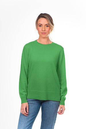 CREW NECK PULLOVER WITH RIBBED TRIMS