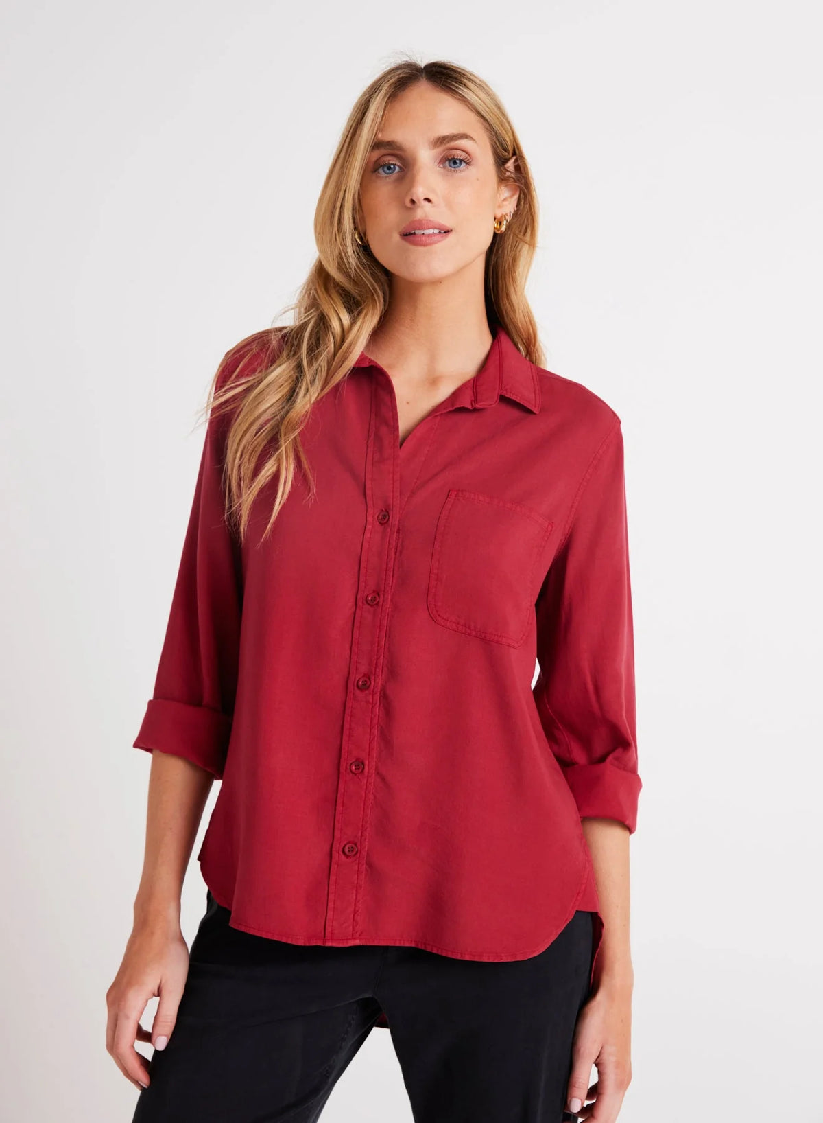 BELLA DAHL POCKET BOYFRIEND SHIRT