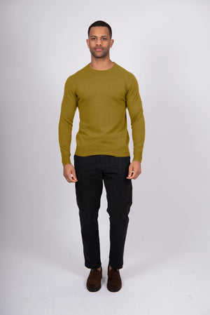 MERINO / CASHMERE ESSENTIAL CREW NECK PULLOVER BRIDGE & LORD