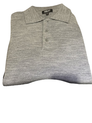Fields Classics Pure Merino Wool Three-Button Collar Jumper – Machine Washable with Woolmark Certification