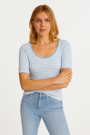 RICH & ROYAL RIB T-SHIRT STRIPS