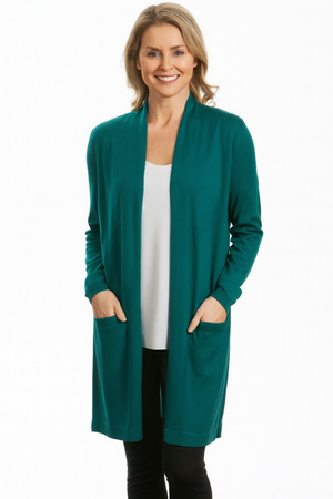 Longline cardi with side splits and pockets