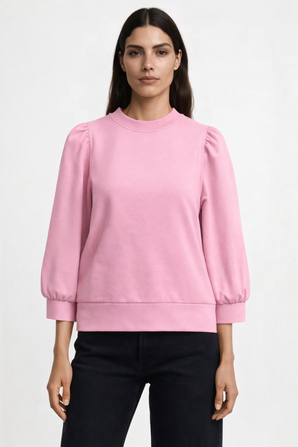 RICH & ROYAL SWEATSHIRT WITH PUFF SLEEVES