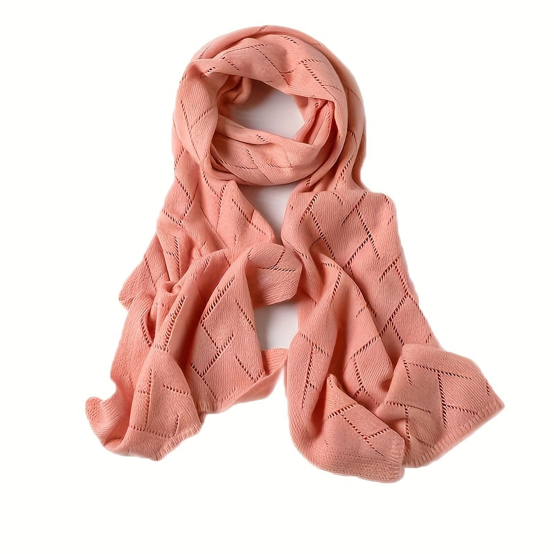 Unisex Luxury Soft Ribbed Pure Cashmere Scarf