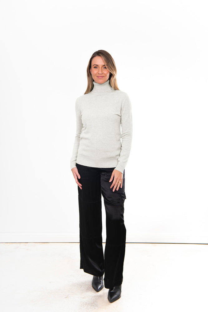 ROSIE ROLL NECK PULLOVER BRIDGE & LORD CASHMERE / MERINO
