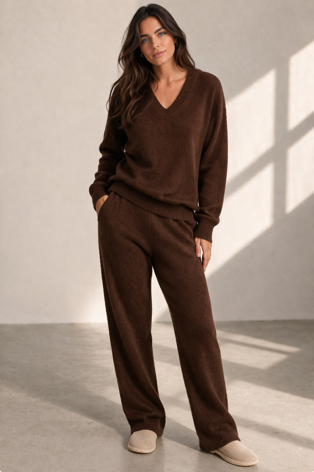 PURE CASHMERE V-NECK PULLOVER