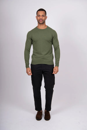 MERINO / CASHMERE ESSENTIAL CREW NECK PULLOVER BRIDGE & LORD