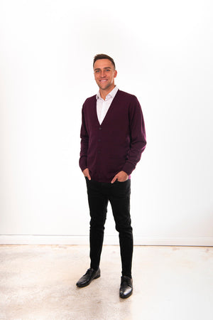 CARDIGAN W POCKETS RIB BASQUE