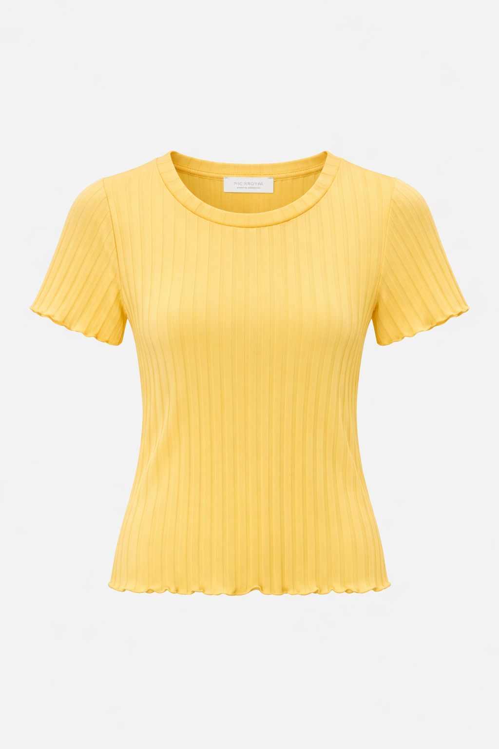 RICH & ROYAL FIGURE-HUGGING RIBBED SHIRT