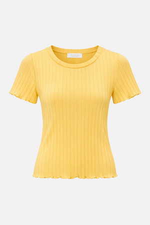 RICH & ROYAL FIGURE-HUGGING RIBBED SHIRT