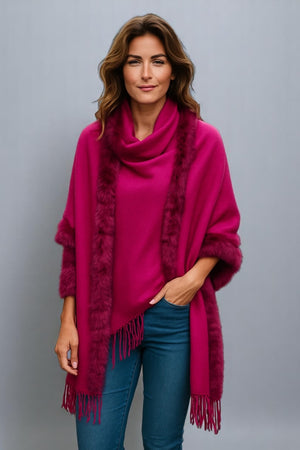 UGG Australian Merino Wool and rabbit fur shawl/ Scarf / wrap